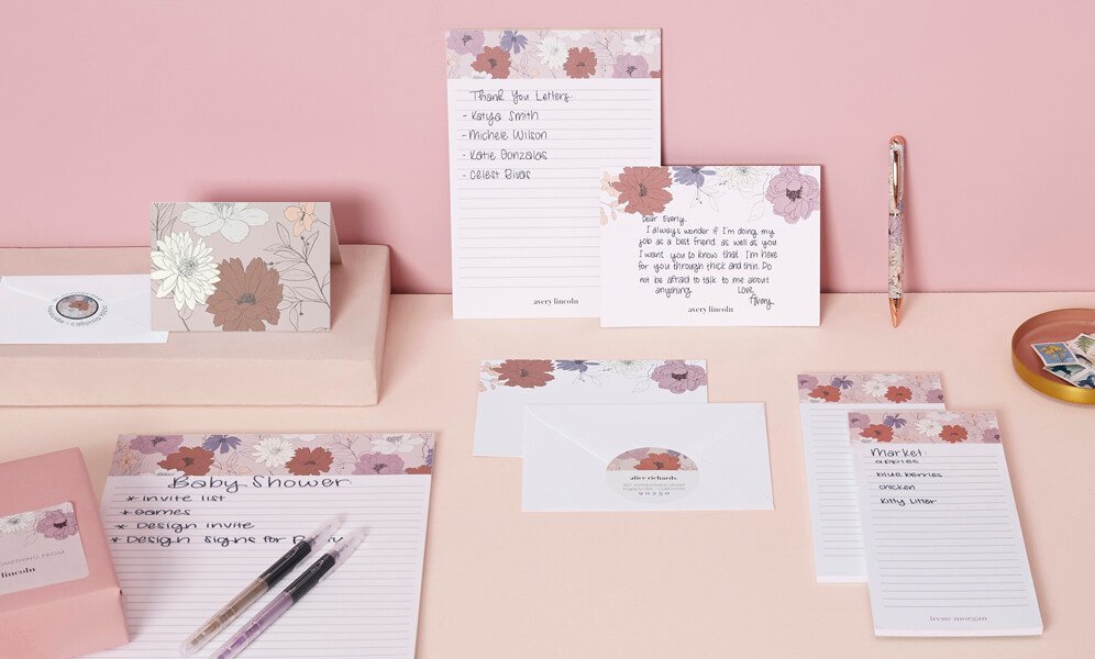 Create your own custom stationery collection for thank-you notes and all occasions